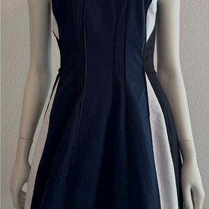 Armani Exchange navy and White Mini Dress